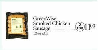 Publix GreenWise Smoked Chicken Sausage offer