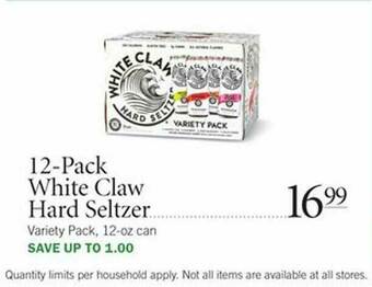 Publix 12-Pack White Claw Hard Seltzer offer