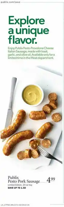 Publix Publix Pesto Pork Sausage offer