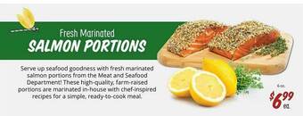 Sprouts Farmers Market Fresh Marinated Salmon Portions offer