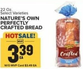 Food Lion Nature's Own Perfectly Crafted Bread offer