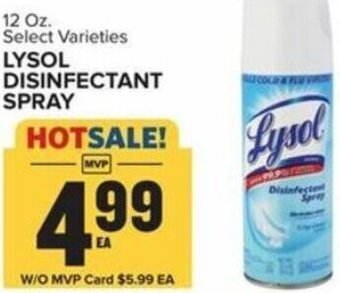 Food Lion Lysol Disinfectant Spray offer