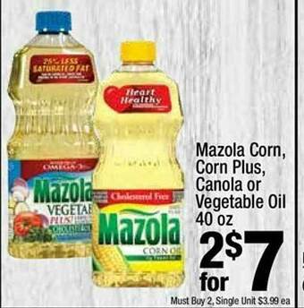 Super King Markets Mazola Corn, Corn Plus, Canola Or Vegetable Oil offer