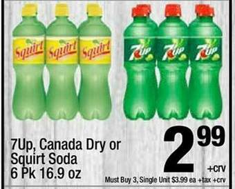 Super King Markets 7up, Canada Dry Or Squirt Soda offer