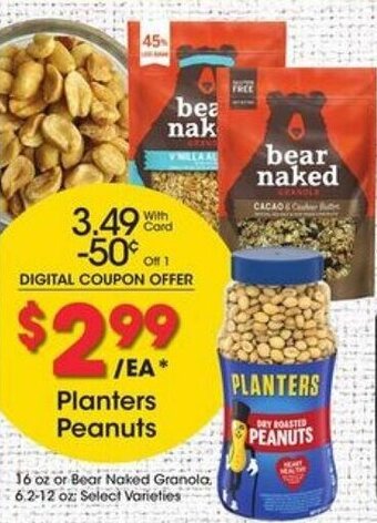 Kroger Planters Peanuts offer