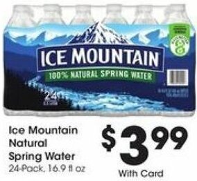 Kroger Ice Mountain Natural Spring Water offer
