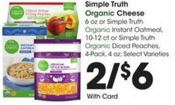 Kroger Simple Truth Organic Cheese offer