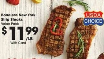 Kroger Boneless New York Strip Steaks offer