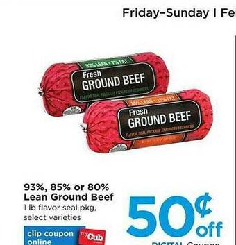 Cub Foods Lean Ground Beef offer