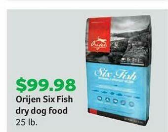 Pet Supplies Plus Orijen Six Fish Dry Dog Food offer