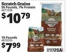 Rural King Scratch Grains offer