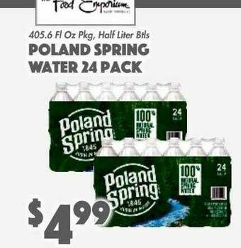 The Food Emporium Poland Spring Water offer