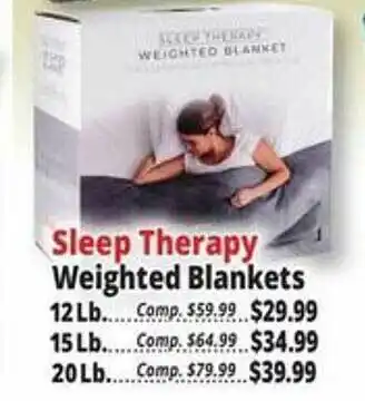 Ocean State Job Lot Sleep Therapy Weighted Blankets offer
