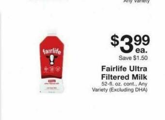 Fairway Store Market Fairlife Ultra Filtered Milk offer