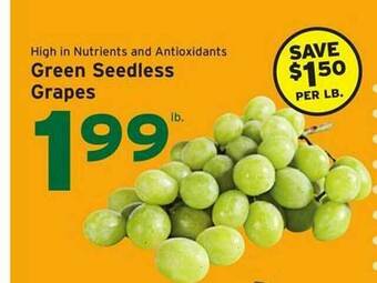 Hannaford Green Seedless Grapes offer