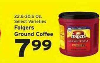 Hannaford Folgers Ground Coffee offer