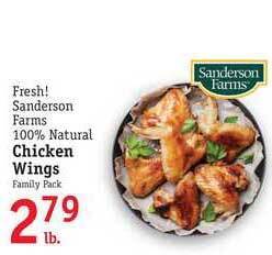 Foodarama Fresh! Sanderson Farms 100% Natural Chicken Wings Family Pack offer