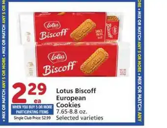 Vons Lotus Biscoff European Cookies offer