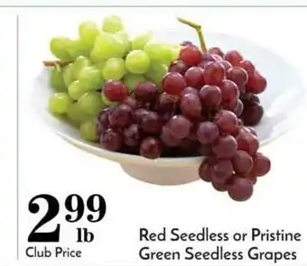 Pavilions Red Seedless Or Pristine Green Seedless Grapes offer