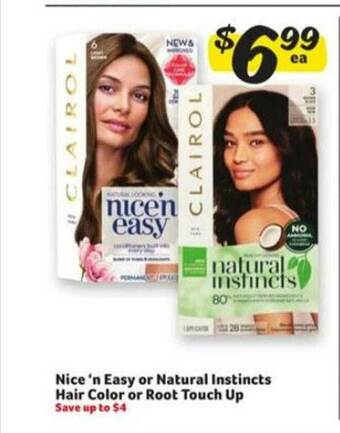 Winn Dixie Nice'n Easy Or Natural Instincts Hair Color Or Root Touch Up offer