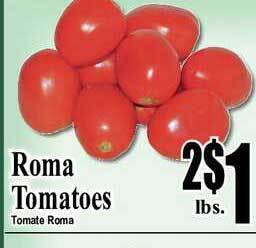 Baja Ranch Roma Tomatoes offer