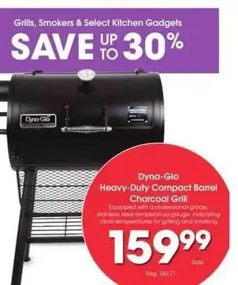 Ralphs Dyna-Glo Heavy-Duty Compact Barrel Charcoal Grill offer