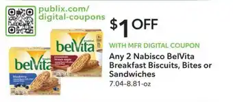 Publix Nabisco Belvita Breakfast Biscuits , Bites Or Sandwiches offer