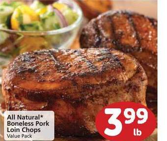 Albertsons All Natural Boneless Pork Loin Chops offer