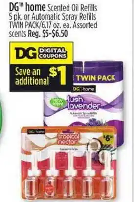 Dollar General Home Scented Oil Refills Or Automatic Spray Refills offer