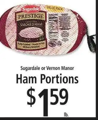 FoodFair Sugardale Or Vernon Manor Ham Portions offer