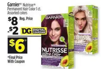 Dollar General Garnier Nutrisse Permanent Hair Color offer