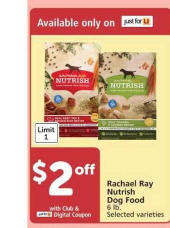 Vons Rachael Ray Nutrish Dog Food offer
