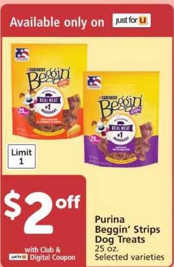 Vons Purina Beggin' Strips Dog Treats offer