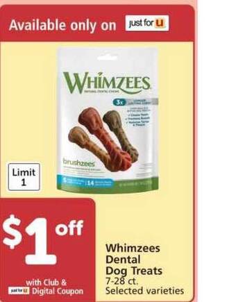 Vons Whimzees Dental Dog Treats offer