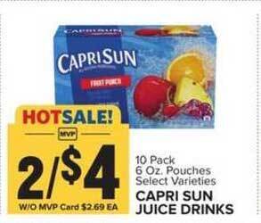 Food Lion Capri Sun Juice Drinks offer