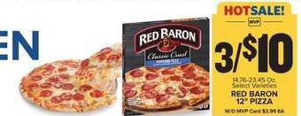 Food Lion Red Baron 12'' Pizza offer