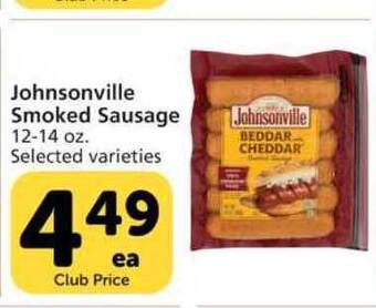 Vons Johnsonville Smoked Sausage offer