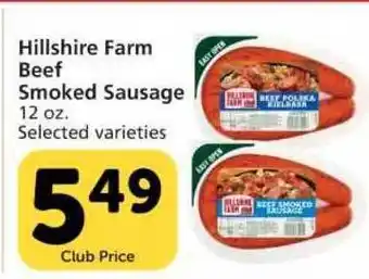 Vons Hillshire Farm Beef Smoked Sausage offer