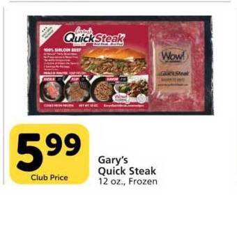 Vons Gary's Quick Steak offer