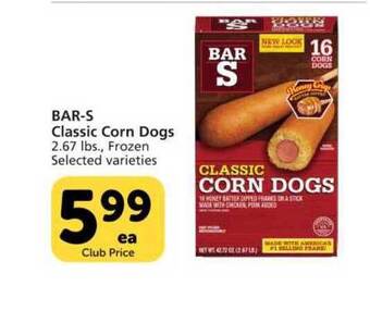 Vons BAR-S Classic Corn Dogs offer