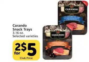 Vons Carando Snack Trays offer