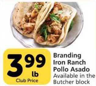 Vons Branding Iron Ranch Pollo Asado offer