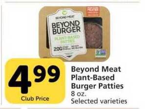 Vons Beyond Meat Plant-Based Burger Patties offer