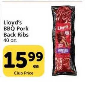 Vons Lloyd's BBQ Pork Back Ribs offer