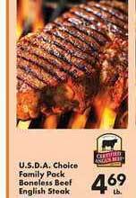 Fairplay U.s.d.a. Choice Family Pack Boneless Beef English Steak offer