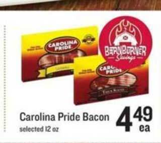 Lowes Foods Carolina Pride Bacon offer