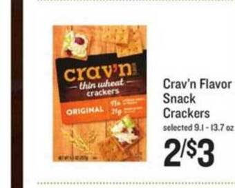 Lowes Foods Crav'n Flavor Snack Crackers offer