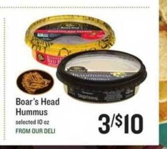 Lowes Foods Boar's Head Hummus offer