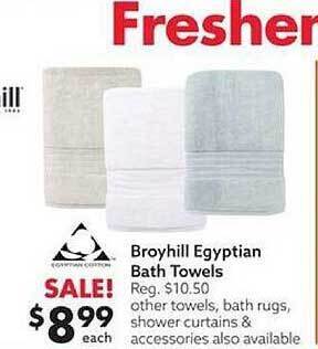 Big Lots Broyhill Egyptian Bath Towels offer