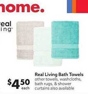 Big Lots Real Living Bath Towels offer